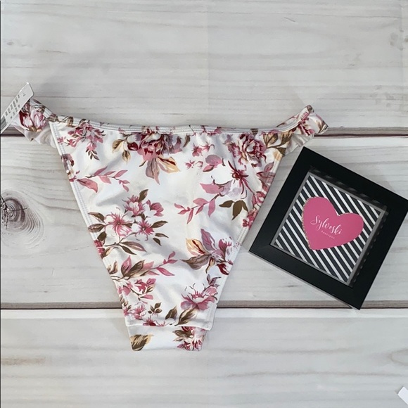 🆕 LA Hearts Ruffle Cheeky Bikini Bottom - Rose - Picture 4 of 4